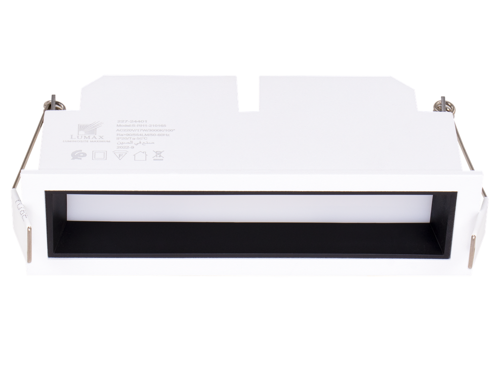 227-24401-SPOT PROJECTEUR LINEAIRE LED A ENCASTRER FIXE RECTANGULAIRE 220V 100°