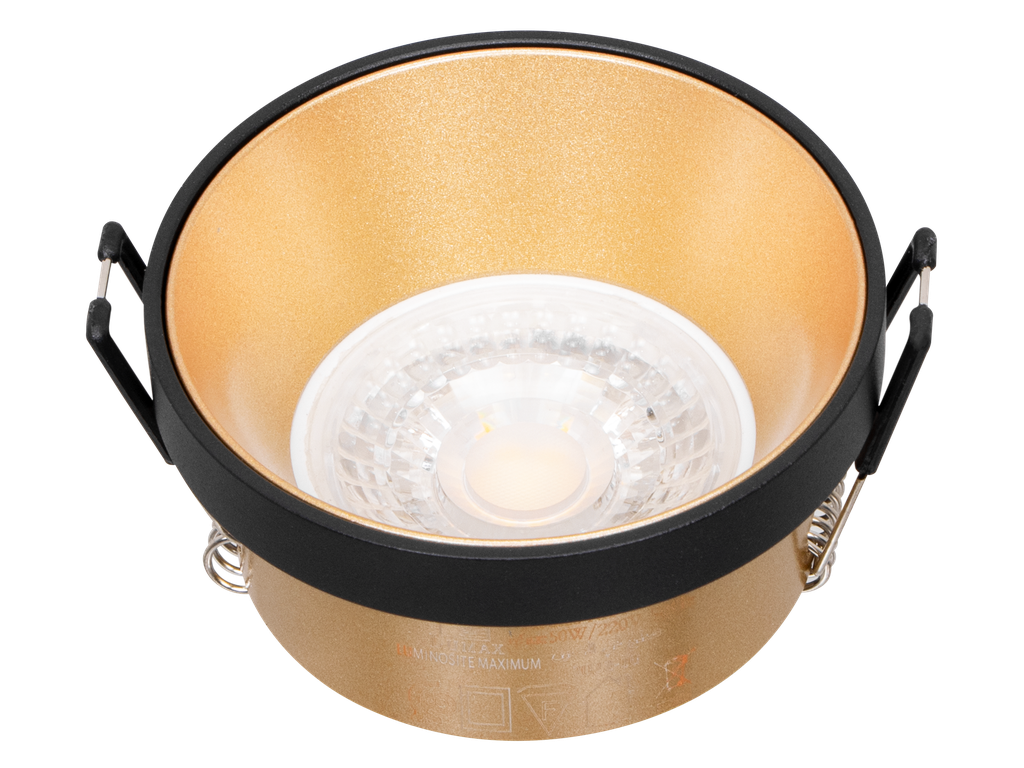 221-MALE-154-CADRE SPOT MR16 FIXE A ENCASTRER ROND ALUMNIUM