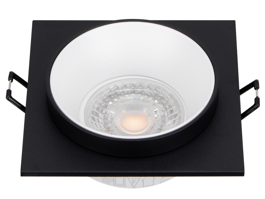 221-FICUS-233-CADRE SPOT GU10 FIXE A ENCASTRER CARRE ALUMINIUM