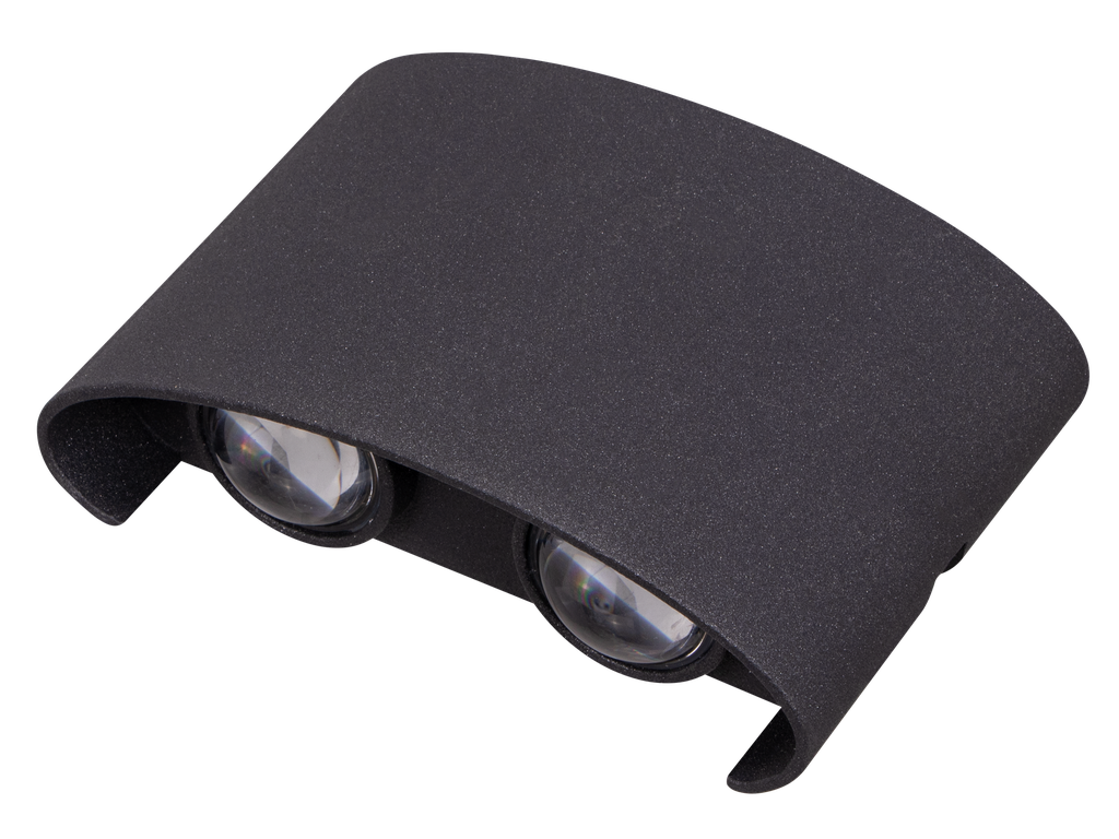 [32-2-BLEUET-134] 32-2-BLEUET-134-APPLIQUE LED D'EXTERIEUR IP54 220V (2x2W, 3000K, GRIS FONCE)