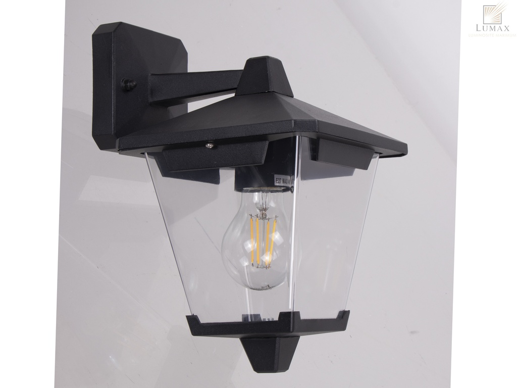 [32-5-KOLONYA-002] 32-5-KOLONYA-002-APPLIQUE D'EXTERIEUR E27 IP44 DOWN 220V NOIR