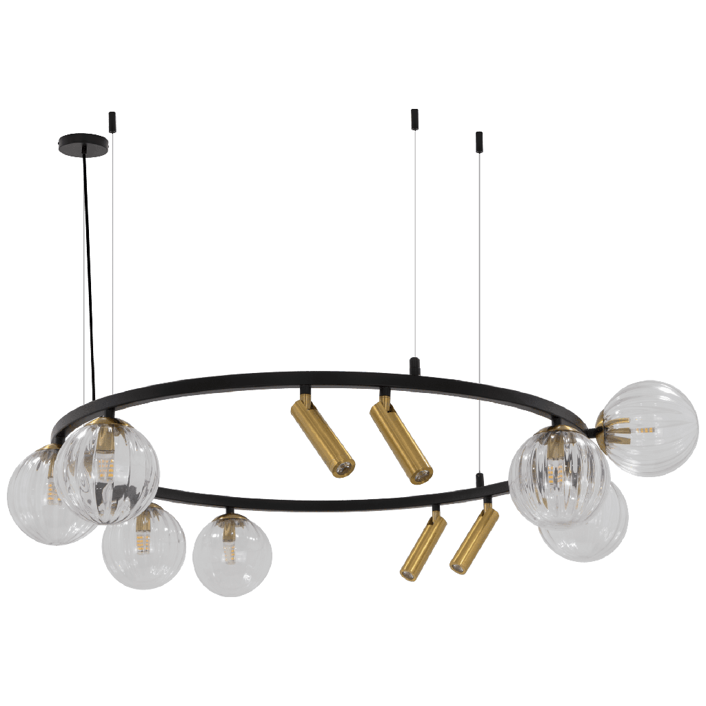 803-DAMYA-050-SUSPENSION 7*G9+LED4W 220V L870*750*H1200MM DAMYA