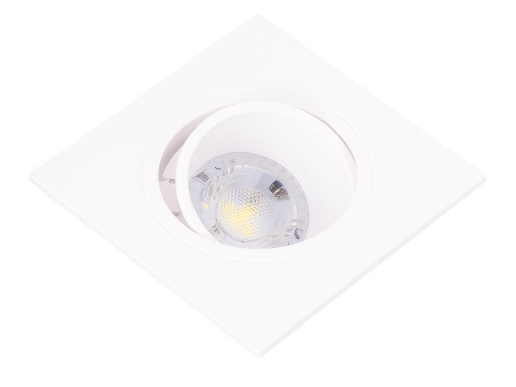 22-1-OSTANIA-SB-SPOT GU10 A ENCASTRER CARRE ORIENTABLE PVC