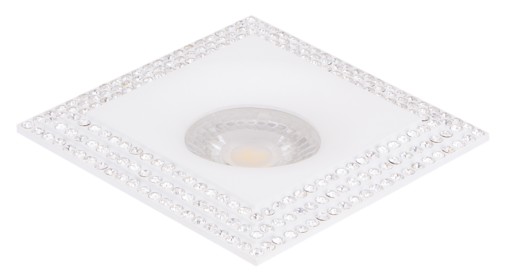 S-LUX-121769-SPOT MR16 A ENCASTRER CARRE ALUMINIUM+CRISTAL PRINYA