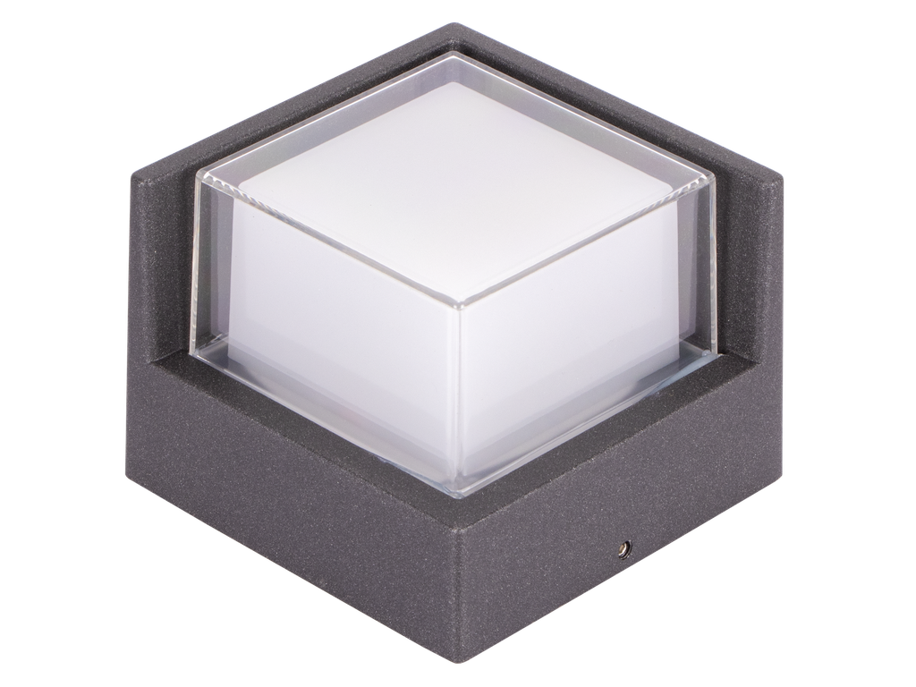 [J-BR2-250740] J-BR2-250740-APPLIQUE LED D'EXTERIEUR CARRE IP54 220V UBANYA (7W, 4000K, GRIS FONCE)