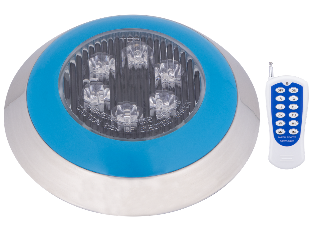 334-BANILA-0649-SPOT POUR PISCINE STEEL D180 DC12V AVEC TELECOMMANDE IP68