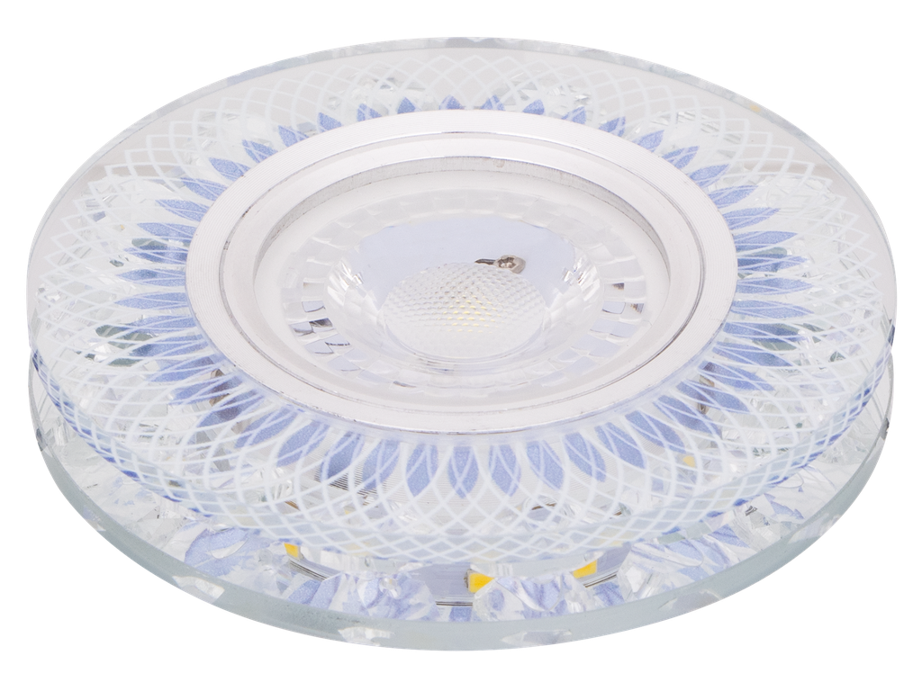 22-4-CASSIA-26892 SPOT MR16 A ENCASTRER ROND 3D GLASS+CRYSTAL + LED 3W