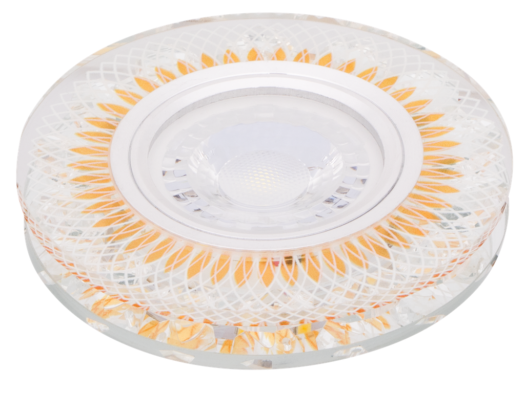 22-4-CASSIA-26882 SPOT MR16 A ENCASTRER ROND 3D GLASS+CRYSTAL + LED 3W