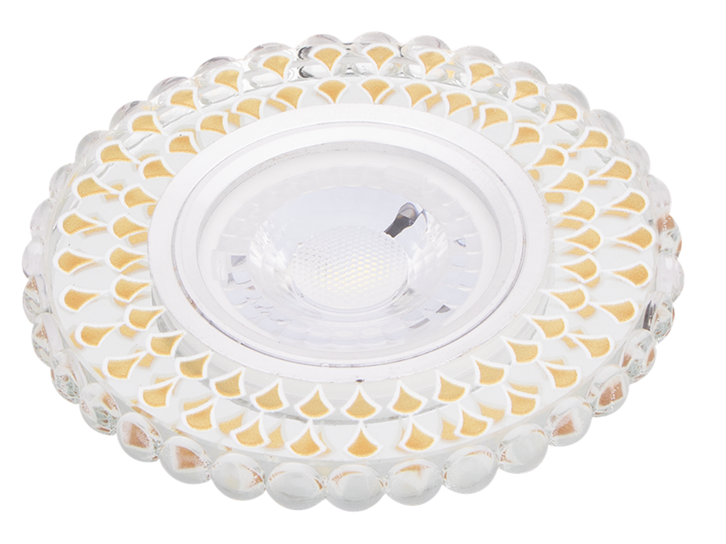 22-4-LYS-26882 SPOT MR16 A ENCASTRER ROND 3D GLASS+CRYSTAL + LED 3W