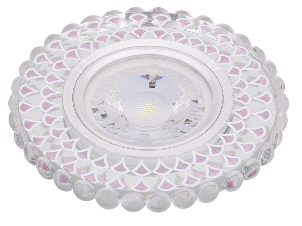 22-4-LYS-26892 SPOT MR16 A ENCASTRER ROND 3D GLASS+CRYSTAL + LED 3W