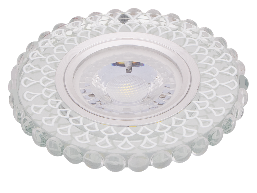 22-4-LYS-26712 SPOT MR16 A ENCASTRER ROND 3D GLASS+CRYSTAL + LED 3W
