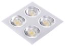 S-VI1-471616-SPOT 4*MR16 A ENCASTRER CARRE ORIENTABLE ALUMINIUM XENDRA